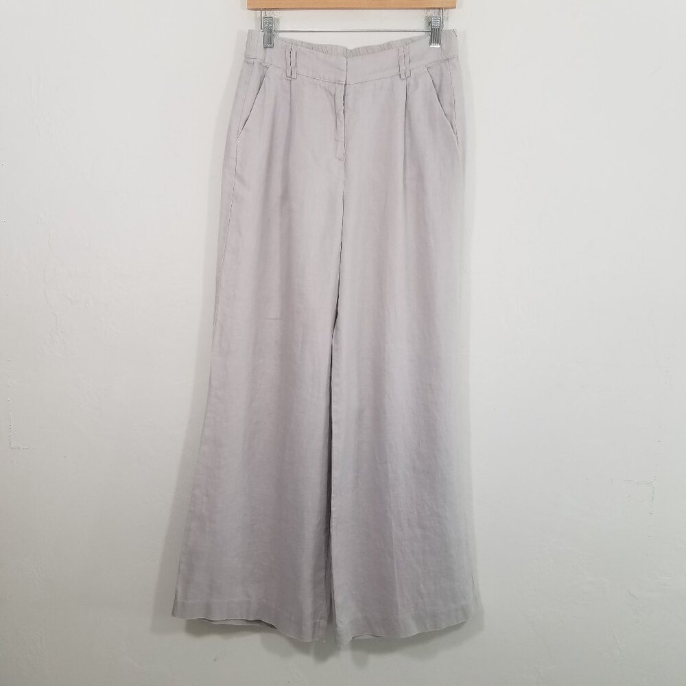 Magaschoni Light Gray Wide Leg Pants